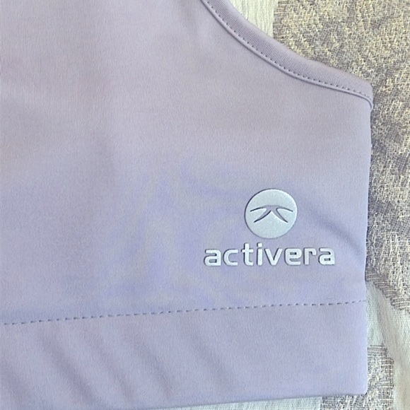 Brand New Activera Sports Bra Padded Racerback Cropped Workout Tank Light Purple - Picture 6 of 16